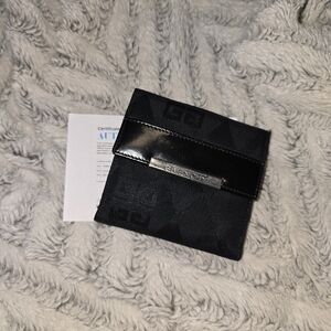 Givenchy Black Canvas Diamond Pattern Wallet